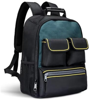 Mochila de herramientas de electricista con múltiples bolsillos, bolsa de hombro de gran capacidad para técnicos y trabajadores de reparación