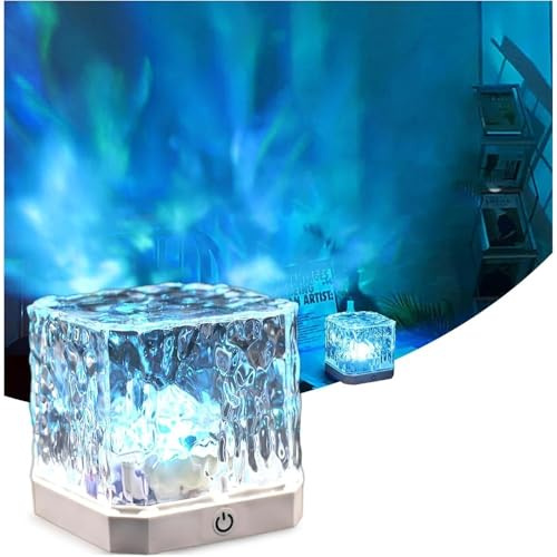 16 Color Adjustable Northern Lights Projector, Aurora Light with Remote, Water Lamp for Bedroom Living Bath Bar