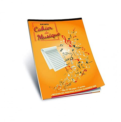 Cahier de musique bloc notes