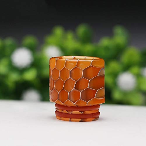 Embout buccal en résine avec dosette en Cobra sauvage pour atomiseur RTA e-cigarette 810 pour SMOK TFV12 Prince Sans tabac ni nicotine (Color : Orange)