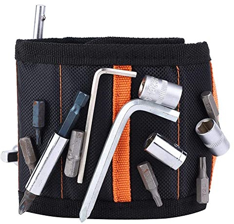 Geschenke für Männer Papa, 10 magnetische Armbandtasche, Magnetarmband Werkzeuggürtel, 1680D Oxford Gewebe, Elektriker Handgelenkgürtel Werkzeughalter für Handwerker Geschenke Gadgets für Männer