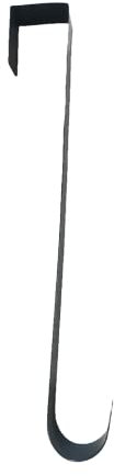 Esschert Design Türkranzhalter Metall Schwarz Türhaken für Kränze Weihnachtskranz Kranzhalter