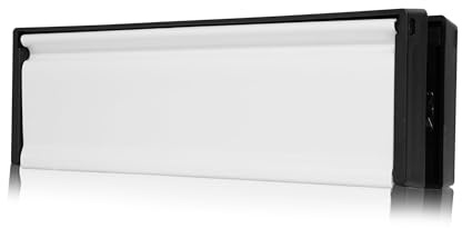 UAP MailPlate 12 pouces : Boîte aux lettres en blanc pour porte d'entrée, boîte aux lettres télescopique pour portes en PVC d'une épaisseur de 20 à 40 mm.
