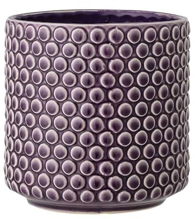 Nordring Retro Übertopf Vintage Pflanztopf für Zimmerplanzen Blumentopf Dotty L (15,5 cm ø), Purpur, Keramik
