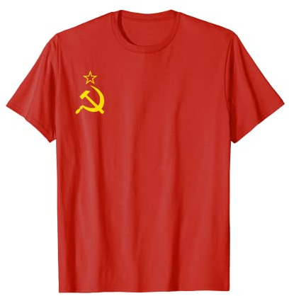 Camiseta de la bandera soviética Martillo y hoz Camiseta