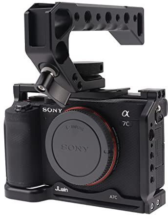 Fotga Support stabilisateur en alliage d'aluminium + poignée supérieure pour appareil photo reflex numérique sans miroir Sony A7C ILCE-7C α7C