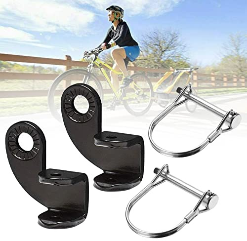 Yearninglife 2 Sets Fahrradanhänger Kupplung, Fahrradanhänger Haken, Fahrrad Kupplung Zubehör Befestigung, Fahrrad Traktionskopf Adapter Befestigung für Qeridoo Trixie (Schwarz)