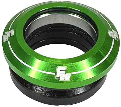 Fantic26 Stunt-Scooter/BMX Full Integrated Headset Steuersatz Kugellager 1 1/8'' I Trick I Tret I Kinder I Roller I Bearing I Topcap I passend für Fast alle Stunt Scooter (Grün)