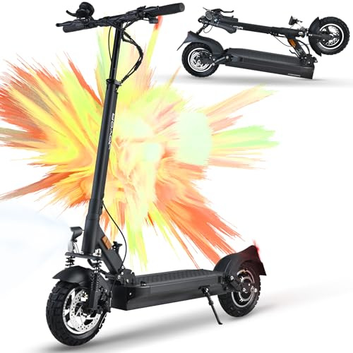 JOYOR Elektroroller Y-Serie, Escooter 48V 18/26Ah Reichweite 55-100Km, Mechanisches Bremssystem und Doppelte Stoßdämpfung, Faltbarer E Roller mit 10 Reifen