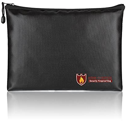 Duendhd Feuerfeste Dokumententasche,Wasserdichte und Feuerfeste Dokumententasche,Feuerfeste Geldtasche für A4 Dokumentenhalter