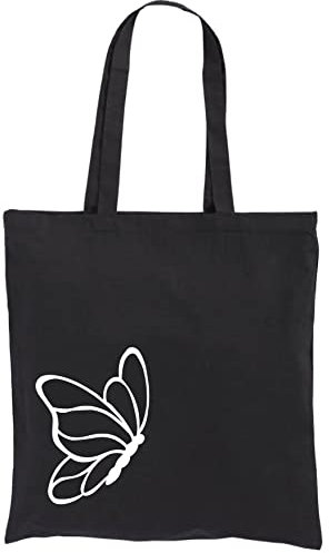 Artexia Einkaufstasche Damen Tote Bag Shopper Baumwolle The Tote Bag Stofftasche Lustige Canvas-Tasche, Schmetterling-1, 38 centimeters