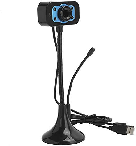 Plyisty Wbecam 480P 30FPS for Self Use, USB Manual Focus Camera Drive-Free with 4LED Fill Lights & Flexible Neck, Mini Cheap Webcam for Online Teaching, PC Video Conferencing