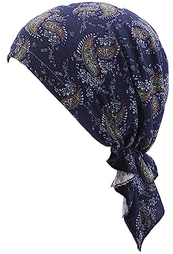 ESTEVANJ MUR Kopfbedeckung für Damen Schlaf Beanie Kopftuch für kahle Wickel Krebs Hüte Bandana Elastic Turban
