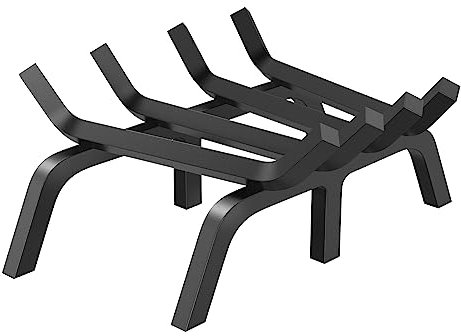 VEVOR Griglia per Camino, 46 ​​cm, con 6 Gambe di Supporto, Barre in Acciaio Massiccio Verniciato a Polvere da 19 mm, Portalegna per Camino Interno ed Esterno, Griglia per Barbecue da Campeggio