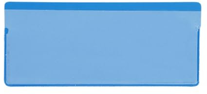 Etikettentaschen - magnetisch, 110 x 50 mm, blau,mit 2 Magnetstreifen, 25 Stück