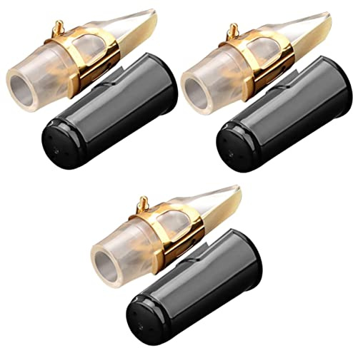 ibasenice 3piezas Boquilla Para Saxofón Con Kit De Accesorios Ligadura Metálica y Tapa Para Saxofonistas y De