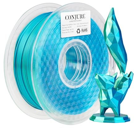 Chitu Systems Conjure Silk PLA 3D Drucker Filament, 1.75mm Dual Color Filament, Silk Blau Grün 3D Druck Filament 1KG/2.2lb