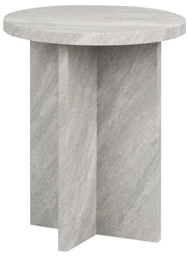 Beliani Beistelltisch Steinoptik grau X-Form Beine rund ⌀ 42 cm Stanton