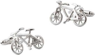 VXITOAOZ Gemelos De Bicicleta De Metal Plateado Para Hombre, Gemelos De Camisa Francesa, Alfileres De Manga, 1 Par