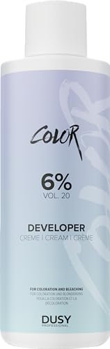 Dusy Creme Developer 1 l (6 %, 1 L) 1000 ml de peroxyde d'hydrogène pour toutes les couleurs et décolorations des cheveux - Doux pour la structure des cheveux