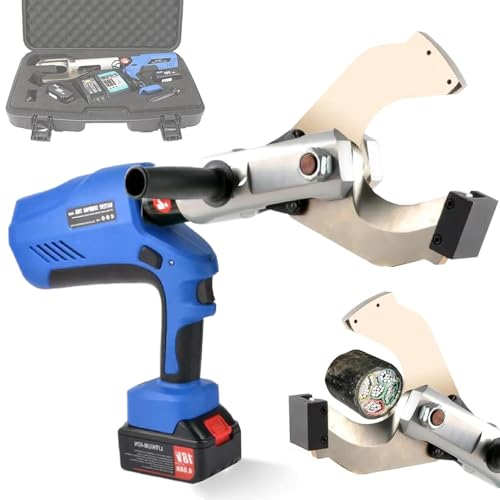 Eastnmythet Hydraulischer Kabelschneider, Drahtschneider, robuster Kupfer-/Aluminium-Kabelschneider mit LED-Anzeige/Batterie, elektrischer Drahtschneider, Drahtschneidewerkzeug,105C
