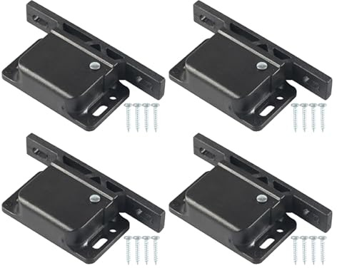 Djowyh Wohnmobil-Schrankverschlüsse und -verschlüsse, Schrankverschlüsse für Wohnmobile,Push-to-Close-Greiferverschluss | 4 Stück Push-to-Close Grabber Catch Schranktürverschlüsse für Wohnmobile,