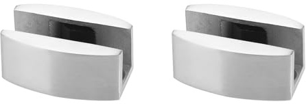 Guide Inférieur de Porte Coulissante en Acier Inoxydable, 2 Pièces, Guide de Sol Inférieur de Remplacement pour Salle de Douche, Porte Coulissante en Verre sans Cadre Montée au