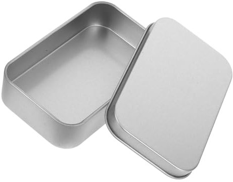 MAGICLULU Small Rectangular Tin Box Lid Metal Storage Container for Candy Party Favors and Travel
