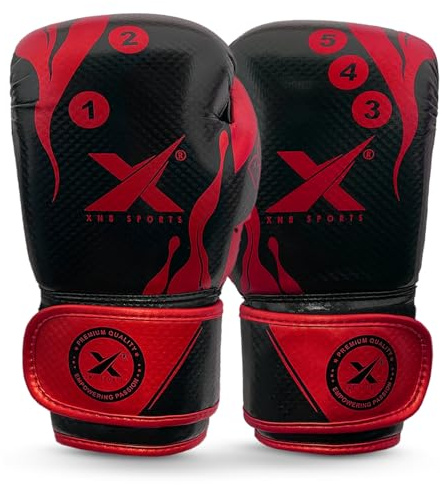 Xn8 Boxningshandskar för barn med stansade siffror kombinationer flerskiktade boxningshandskar barn – självlärd kickboxning MMA brottning muay thai karate futuristiska stanshandskar pojkar och flickor