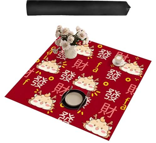 ZNQNDSR Verdicktes Mahjong-Pad Mit Aufbewahrungstasche, Brettspiel-Tischmatte Für Poker, Kartenspiele, Fliesenspiele(80cm/31in)