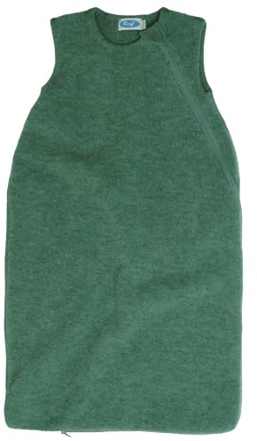 Reiff - Fleeceschlafsack ohne Arm aus Bio Merino Wolle Baby-/Kinderschlafsack (Salbei, 50/56)