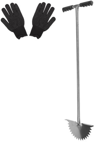 KONTONTY Tondeuse à Gazon Demi-Lune Trancheuse de pelouse Manuelle Coupe-Bordure de pelouse Coupe-Gazon Paysage Finesse alimenté Trottoir scie à Bordure paysagère Lame de Bordure Plastique