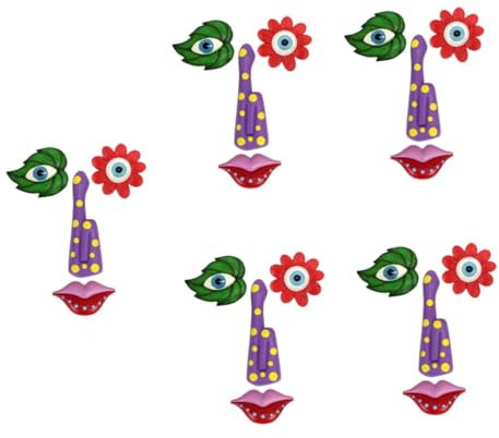 BESTonZON Lot De 5 Pendentifs en Forme De Visage d'arbre en Forme De Feuille Décorations De Jardin Décorations d'automne Artisanat Ornements De Visage d'arbre Statues