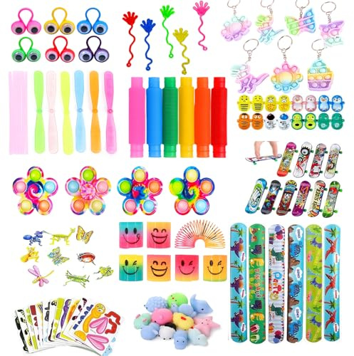 Mfqire 93 Piezas Juguetes Cumpleaños Infantil – Surtido de Regalos para Niños, Fiesta, Colegio, Bolsitas Sorpresa, Regalos para Invitados y Detalles Cumpleaños