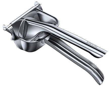ALCXAZS Exprimidor de limón de acero inoxidable con Interior espacioso para exprimir limones más grandes, exprimidor Manual duradero y duradero