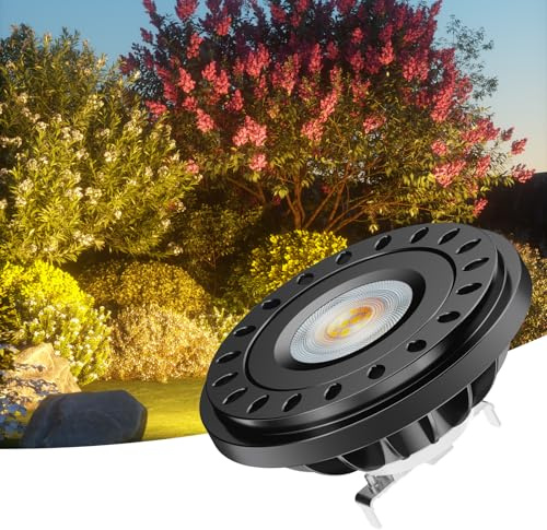 Makenovo PAR36 LED Landscape Bulb 2700K Warm White, 12V Landscape Light Bulb, PAR36 G53 Base, 50W/75W Halogen Replacement, Water Resistant for Low Voltage Landscape Lighting Lawn Uplight Well Light