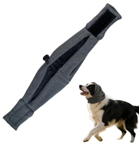 Cuffie per cani, design con cappuccio Defender, materiale morbido impermeabile per una vestibilità comoda, attrezzatura antirumore per animali domestici, antistress per concerti di tuono, sonno, viagg