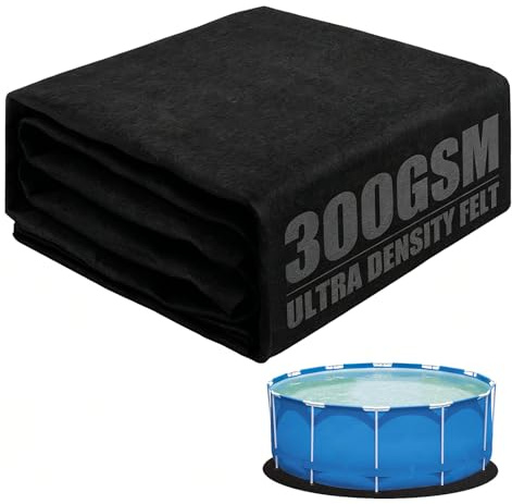 Tapis de Piscine Rond Protection Géotextile Robuste pour Piscine Hors-Sol