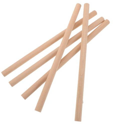 LIGHTAOTAO 5 St Rund Träskaft i Bokträ Obrutna Trästavar för Hantverk och Väggbonader Robusta Trästänger för Makramé och DIY Vävprojekt Slitstarka Wooden Dowel Rods