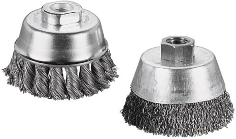 wolfcraft Cepillo de copa de alambre de acero inoxidable, trenzado I 2700000