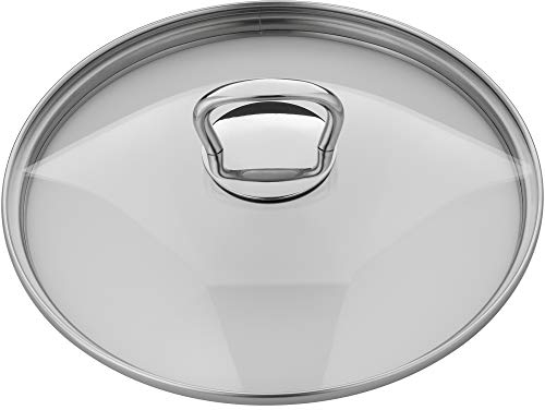 Silit Style Topfdeckel 24 cm, Glasdeckel mit Metallgriff, hitzebeständiges Glas, spülmaschinengeeignet