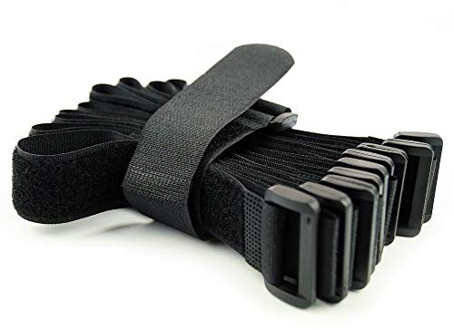 10 x Klettkabelbinder 40 cm Kunststofföse schwarz