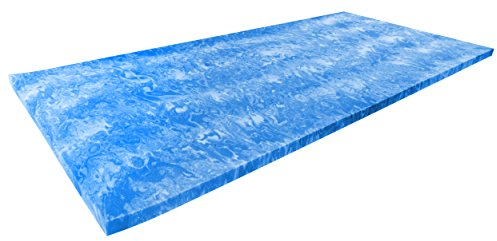 AM Qualitätsmatratzen Gelschaum Topper ohne Bezug 100x200 cm - Made in Germany - Oeko TEX zertifizerte Matratzenauflage 100x200 Schaumstoff - Gelauflage für Matratzen - Memory Foam Topper 100x200cm
