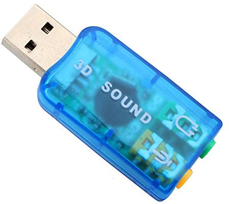 Adaptador de Audio USB Externo, USB 2.0 Audio de 5.1 Canales Adaptador de Tarjeta de Sonido para PC Adaptador de Auriculares USB