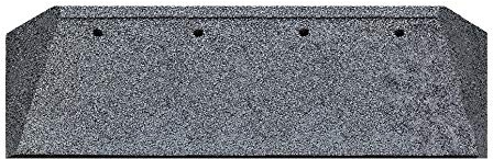 bepco Bordsteinrampe + beidseitiger Schräge, LxBxH: 100 x 25 x 6 cm aus Gummi (schwarz) Auffahrrampe,Türschwellenrampe, mit eingelagerten Unterlegscheiben zur Befestigung