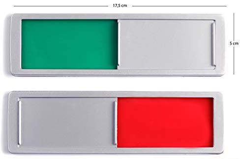 FREI - BESETZT Schild XL - Mit Schieber - Universal - Frei Besetzt Schiebeschild - Klebeschild - 17,5 x 5 x 0,7 cm - Montage: 3M Klebefläche - Schilder mit Schiebefunktion.