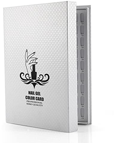 216 Colors Nail Polish Gel Book, Professional Nail Art Color Chart for Salon Home Use, Nail Design Catalog with Gel Polish Shades