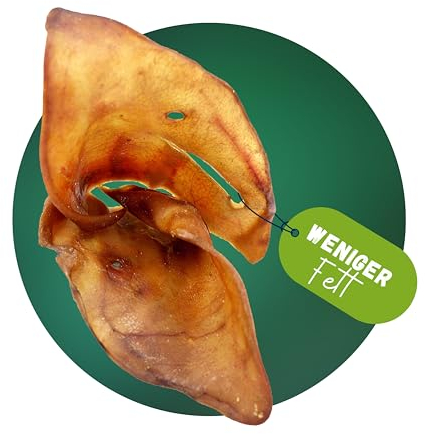 BREERs Getrocknete Schweineohren Light für Hunde 100 Stück Kauartikel aus Schwein, Hundeleckerli getreidefrei, Kausnack, Leckerli Hund, eigene deutsche Herstellung