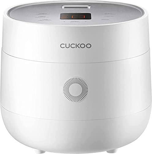CUCKOO CR-0675FW 6-Cup (Uncooked) / 12-Cup (Cooked) Micom Rice Cooker with Nonstick Inner Pot, 13 Menu Modes, LCD Display, Fuzzy Logic Tech, Auto Clean (White)