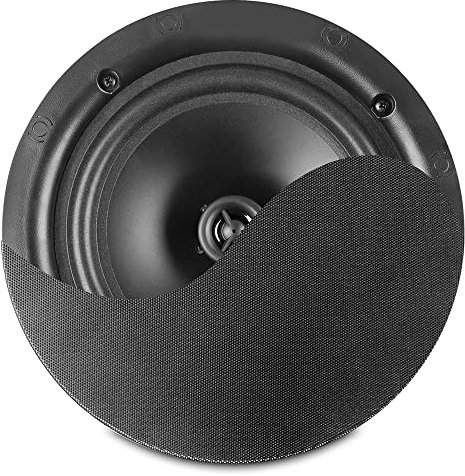 Power Dynamics NCSP6B - Altavoz de Techo (100 V, 6,5 Pulgadas, 30 W, Rejilla metálica, Altavoz con Sistema de fijación rápida), Ideal para instalación pública